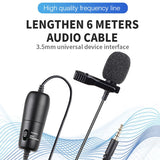 Lavalier Microphone Professional Camera Interview Recording Mobile Phone Condenser Noise Reduction Microphone
