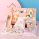 DIY Doll House Miniature Dollhouse With Furnitures Wooden House Miniaturas Toys For Children New Year Christmas Gift C&M