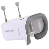 DMKR 008D PRO White  FPV Goggle with 5.8G 40ch Receiver 3.7V/2000mAh Battery 4.3 inch HD LCD 16:9 for Racing Drone Micro BWhoop