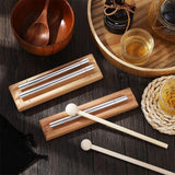 Wooden Percussion Instrument Chime Bell Mallet Knocking For Prayer Yoga Storage Bag Meditation Chime Energies Healing
