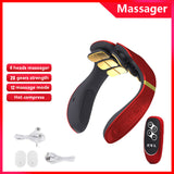 6 Head Cervical massager Remote Control Hot Compress Neck Massager Electric Pulse Neck Shoulder Massage Instrument Relief Pain