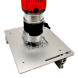 Upgrade Aluminium Router Table Insert Plate W/ Miter Gauge and Tenon Gauge and Fence for WorkBenches Wood Router Trimmer