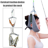Hanging Neck Traction Kit Adjustable Cervical Traction Device Chiropractic Neck Correction Stretcher Pain Relief Head Massager