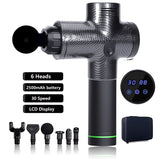 Massage Gun Fascia Gun LCD Display Sport Therapy Muscle Massager Body Relaxation Pain Relief Slimming Shaping Massager With Bag