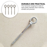4pcs Hammock Hanging Kit Stainless Steel Heavy Duty Swing Hangers Eye Hooks