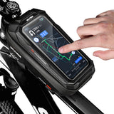 Waterproof Mountain Bicycle Touch Screen Front Frame Storage Bags MTB Bike Top Tube Hard Shell Pannier Pouch Cycling Equipment