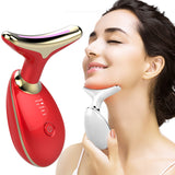 Betime Neck Massager 3 Colors LED Photon Therapy Face Lifting Tool Heating Skin Tighten Reduce Double Chin Anti-Wrinkle Removal