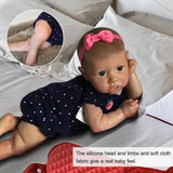 22inch Doll Toy Cute Golden Hair High-Quality Handmade Soft Baby Doll Cute Baby Girl Doll High-quality Handmade Soft Body