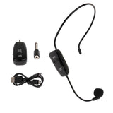 1 Set Wireless Headset Headworn  Microphone Mic Black for Speech Outdoor