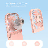 Mini Portable Folding Fan Digital Display Refrigeration Handheld Fan Mobile Phone Bracket USB Charging Multifunctional for Work