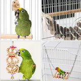 Bird Parrot Toys Wooden Hanging Swing Hammock Chewing Standing Climbing Ladders Perches Pet Cage Accessories