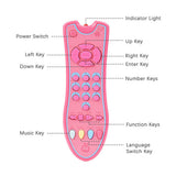 Kids Musical TV Remote Control Toy with Light and Sound 3 language English/French/ Spanish Durable BPA-free Early Education Toys