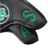 9 Pcs/Set  Golf Iron Cover PU Leather Golf Iron Headcover Waterproof Four Leaf Clover Magic Tape Golf Iron Set Drop Ship