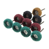 40 Piece Nylon Grinding Head With Handle Fiber Grinding Head Brushing Head Scouring Pad Machine