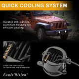 1 Pair 4 Inch 30W 6000K Round Yellow Led Fog Lights White Halo Ring Off Road Fog Lamps For Jeep Wrangler JK TJ LJ Grand Cherokee