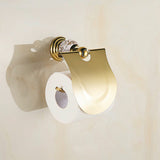 Gold Crystal Bathroom Hardware Set European Towel Rack Toilet Brush Hair Dryer Rack Wall Mounted Bathroom Accessories
