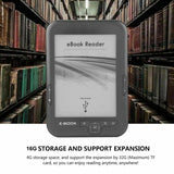 6 Inch 16GB Ebook Reader E-Ink Capacitive E Book Light Eink Sn E-Book E-Ink E-Reader MP3 with Case, WMA PDF HTML