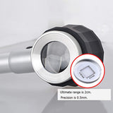 TOP Handheld 45X Folding Linen Tester Metal Magnifiers Cloth Thread Counter Magnifier Magnifying Glass with Light Calibration