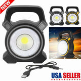 USB Rechargeable 30W COB LED Flood Light Portable Outdoor Garden Work Spot Lamp For Emergency, Maintenance, Garden Work