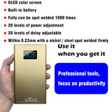 4.2-5V 2A 10600mah DX10 Handheld Spot Welder Machine 6*300A Mos 8awg Spot Pens For 18650 0.2mm Nickel Sheets type-c Charge