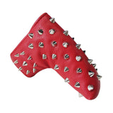 1 Pcs Golf Putter Cover Rivets PU Leather for Blade Putter Golf HeadCover Black White Red
