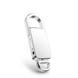 Keychain 8GB Digital Voice Recorder Voice Activated Recording USB Flash Drive Silver Audio Sound Dictaphone Portable MP3 Player