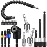 21 pcs Drill Bit Extension set Hex Shank Universal Joint Flexible Drill Extension Hex Shank Drill Nut Driver Bit Screwdriver Bit