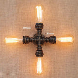 Retro Industrial Wall Lamp Vintage iron rust Water pipe Lamps E27 Loft Light Plated Indoor Lighting Home bedroom restaurant Deco