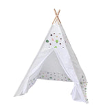 Triangle Tent Kids Teepee Play Tent Portable Foldable Canvas Playhouse Tent Play House Princess Room Indoor Tent Game House