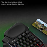 One-Handed 35 Keys Gaming Keyboard RGB Backlit Portable Ergonomic Mini Gaming Keypad Game Controller For PC PS5 PS4 Xbox Gamer
