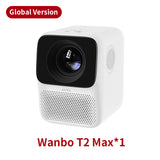 New Version Wanbo T2 MAX Projector Android 9.0 4K 1080P Mini LED Portable WIFI Projector Home Theater Keystone Correction