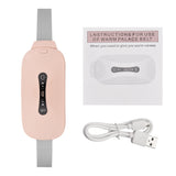 Menstrual Heating Pad Portable USB Cable Cordless 3 Heat Levels 3 Vibration Massage Modes for Back Belly Pain Relief Cramps