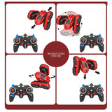 2 in 1 2.4G Two-Side Drift Buggy Car Tracked Car Jumping Car 360° Flip RC Drift Deformation Car with Light