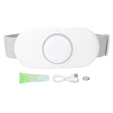 4 Electrode Zones Waist Massage Instrument Hot Compress Relieve Pain Lower Back Waist Massage Heating Belt White