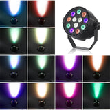 Flat 12 Led Par Stage Light Rgbw 36W Disco Party Lights Laser Dmx Luz Dj Effect Controller Dj Equipment Projector Luces Disco