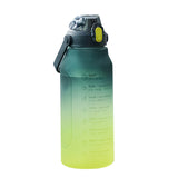 Cycling Large Capacity Sports Water Bottle Graduated Fitness Straw Cup Portable Outdoor Travel Color Gradient Drinking Bottles