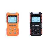 Portable 4 Gas Detector, Sound Light Vibration Rechargeable LCD Screen