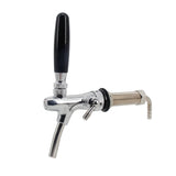 Standard European Beer Flow Control Faucet with 100mm Shank &amp; 8mm Elbow Tailpiece G5/8" Adjustable Beer Tap Homebrew Kegging Bar