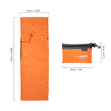 TOMSHOO 70*210CM Outdoor Travel Camping Polyester Pongee Healthy Sleeping Bag Liner with Pillowcase Portable Business Trip Hotel