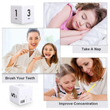 2 Pieces Square Timer Gravity Sensor Flip Timer, Kitchen Timer Child Timer Workout Timer Study Timer Game Timer for Time