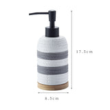 Light Luxury Bathroom Decoration Accessories Ceramic Striped Toothbrush Cup Lotion Bottle Soap Dish Household Bathroom Supplies