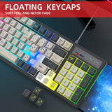 96 Keys RGB Lighting Game Keyboard USB Wired Color Matching Gaming Backlight Keyboards for PC Desktop Laptop Gamers Office
