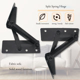 Triangle Spring Hinge Black Split Spring Sofa Hinge Multifunctional Adjustable Angles Sofa  Bed Hinges Hardware Accessories