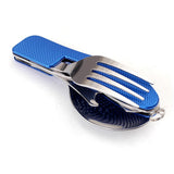 Outdoor Tableware Portable Stainless Steel Cutlery Fork Spoon Picnic Travel Tableware For Camping Equipment Cooking supplies