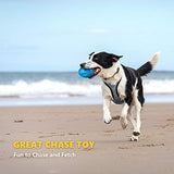 Squeaky Dog Toys for Aggressive Chewers Rubber Interactive Puppy Ball with Squeaker Almost Indestructible Tough Durable Pet Chew