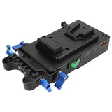 V Mount Lock Battery Plate Low Standby Power Consumption V Mount Battery Plate with 15mm Rod Clamp for Mobile Phone