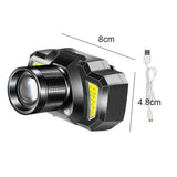 LED Headlamp Flashlight Bright USB Rechargeable Head Lamp Torch Waterproof Headlight for Camping Hiking Outdoors