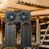 100W Portable Solar Exhaust Fan Ventilation 12V for RV Sheds Solar Panel Exhaust Fan Black 140x300x30mm