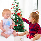 55 Cm Silicone Reborn Dolls Soft Lifelike Reborn Baby Toy For Kids Lifelike Rebirth Doll 0-3 Months For Newborn Gift Boy/girl
