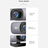 Full HD Webcam, 1440P Computer Camera USB 2K Camera with Fixed Focus Drive-Free H.264 Compression for Computer / Laptop